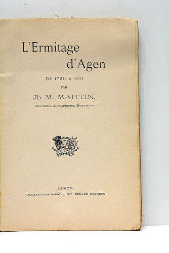 Martin ermitage agen - martin, l'ermitage