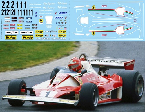 Decals for ferrari - 1/12,
